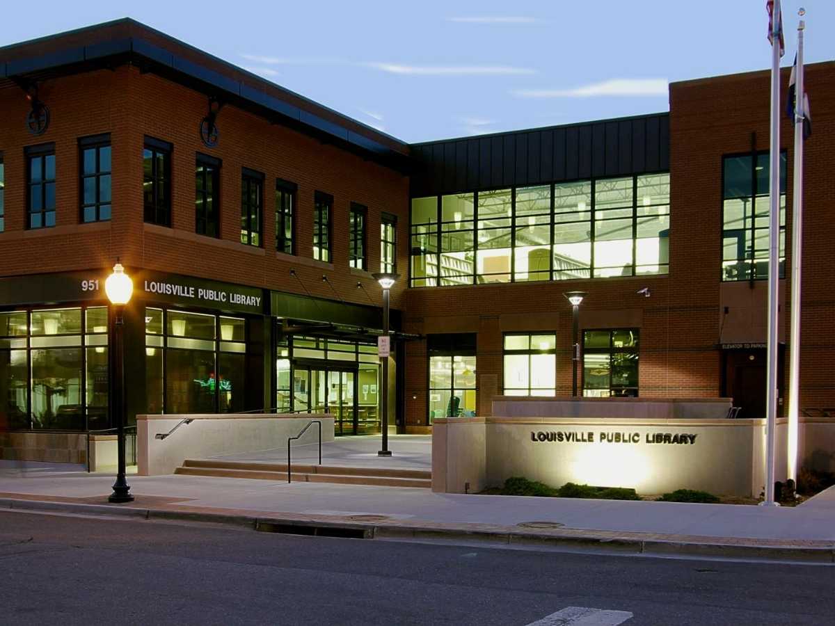 The Louisville Public Library for article Louisville Colorado for newcomers moving to Denver Suburbs.