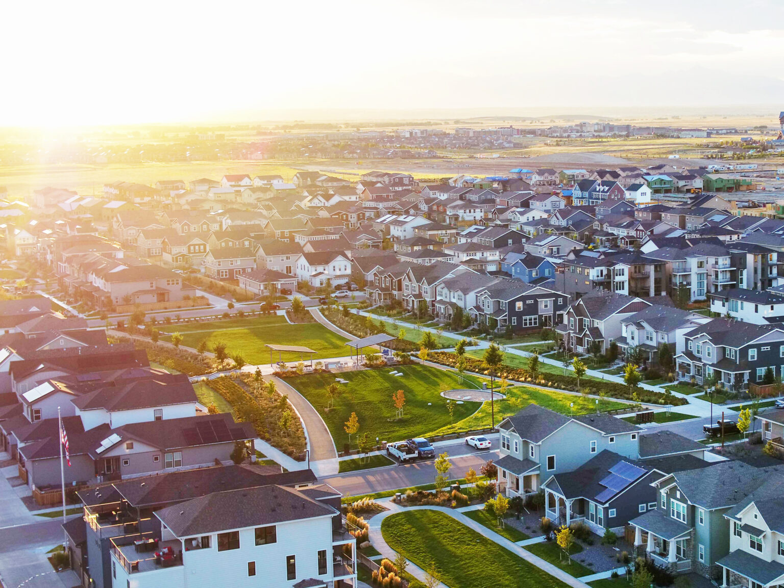 Painted Prairie community from above.