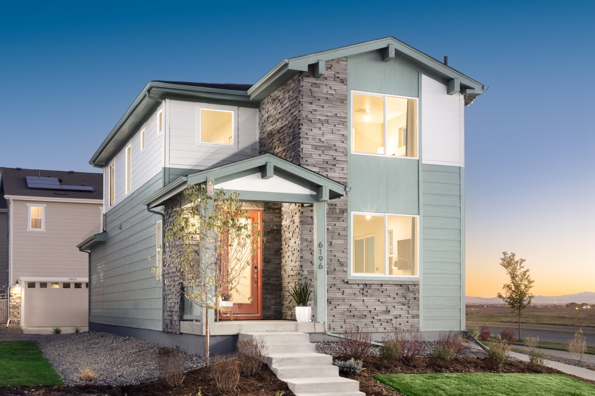 Modern home design at Painted Prairie.