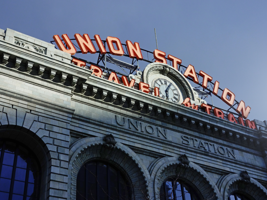 Union Station building in downtown Denver.