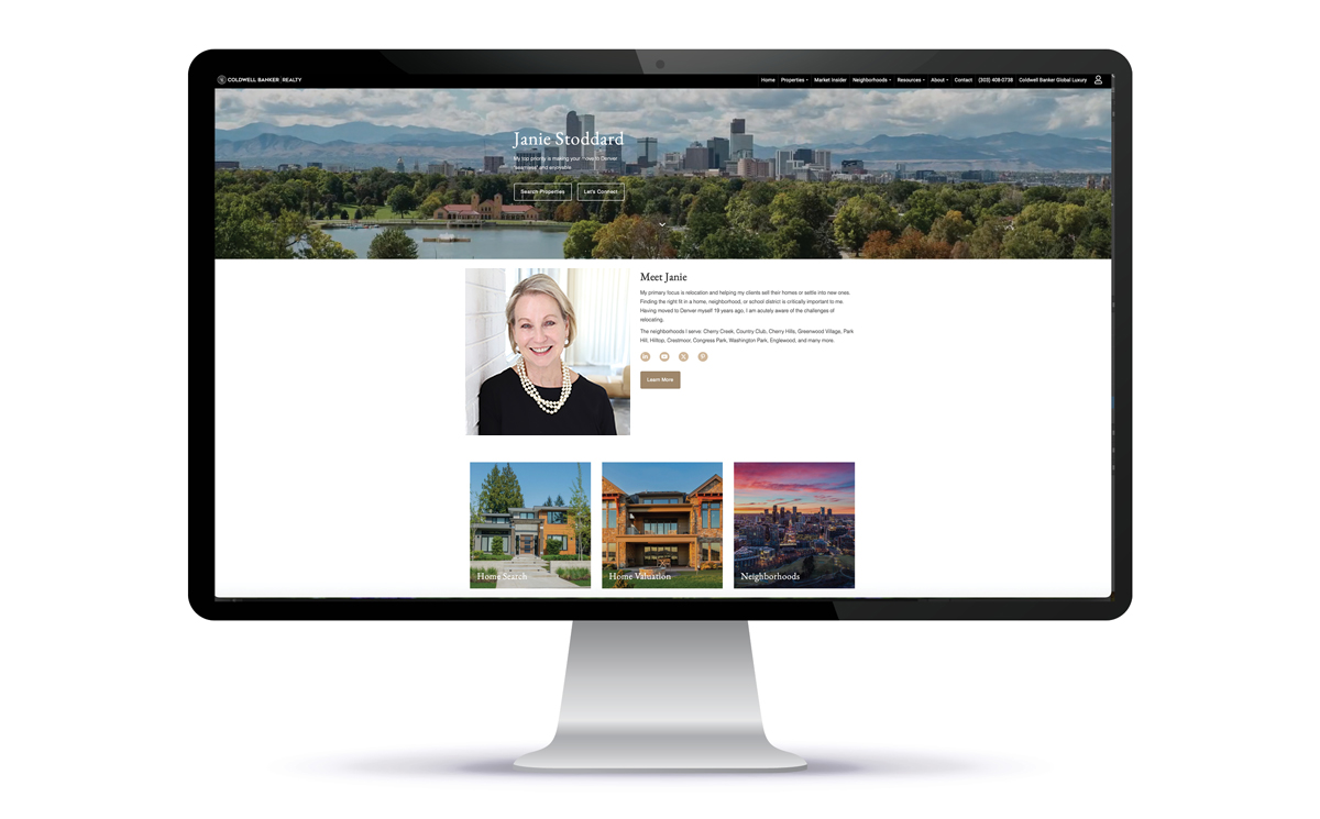 Computer screen with realtors website pulled up for article - Chatting About a Changing Market for newcomers moving to Denver.