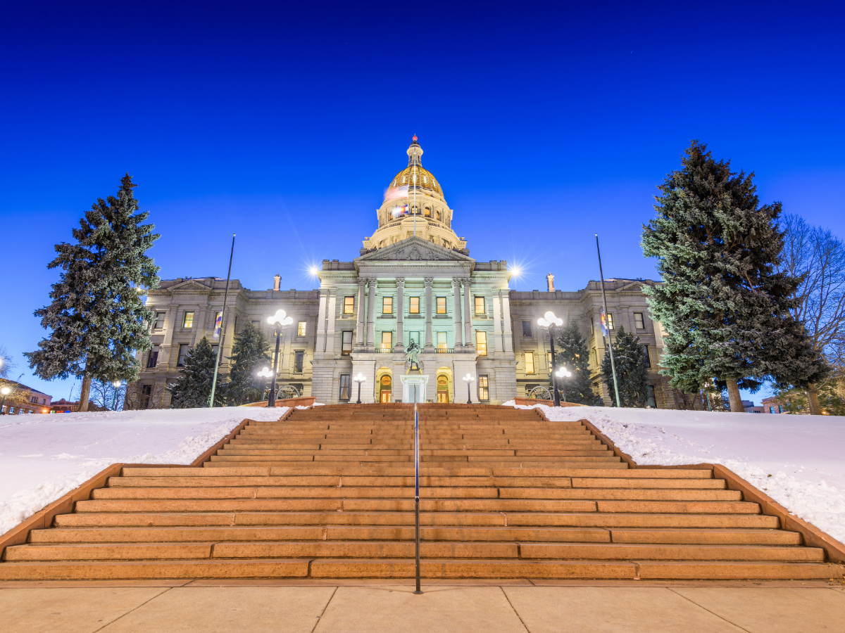 The steps going up to the Denver State Capital building for article Which Denver State Capitol Step Is One Mile High? for newcomers moving to Denver.